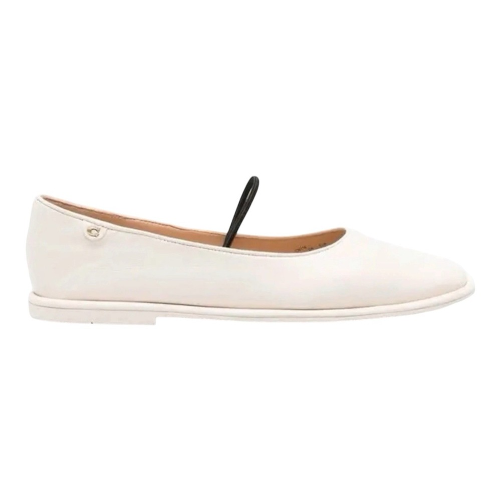 Coach Emilia Mary Jane Ballet Flat Shoes Women Size 8.5 Slip on Chalk Leather - Picture 12 of 12